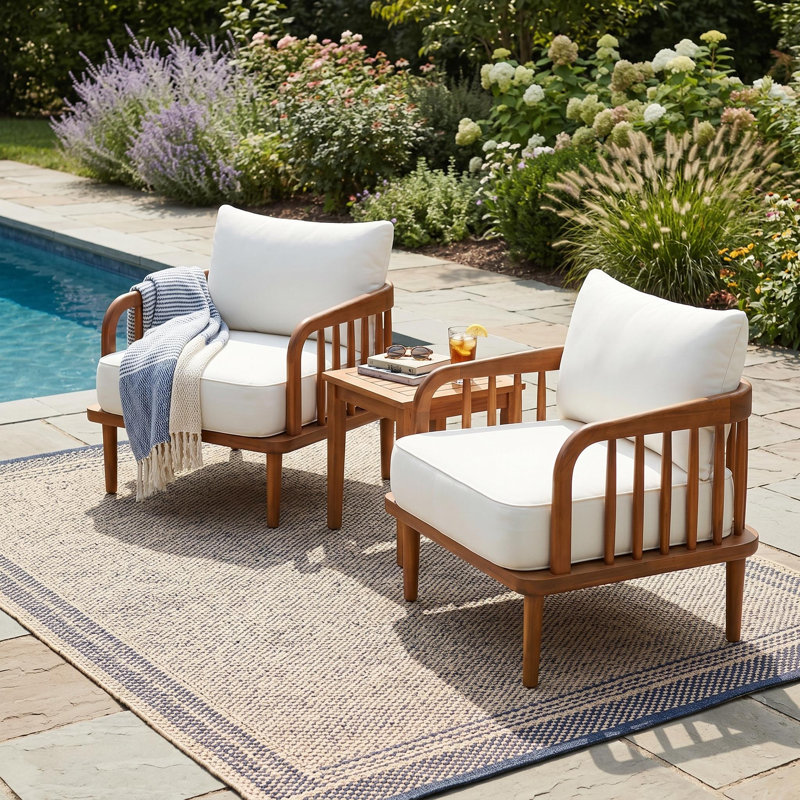 Chaise d'appoint de patio moderne Garron, 2