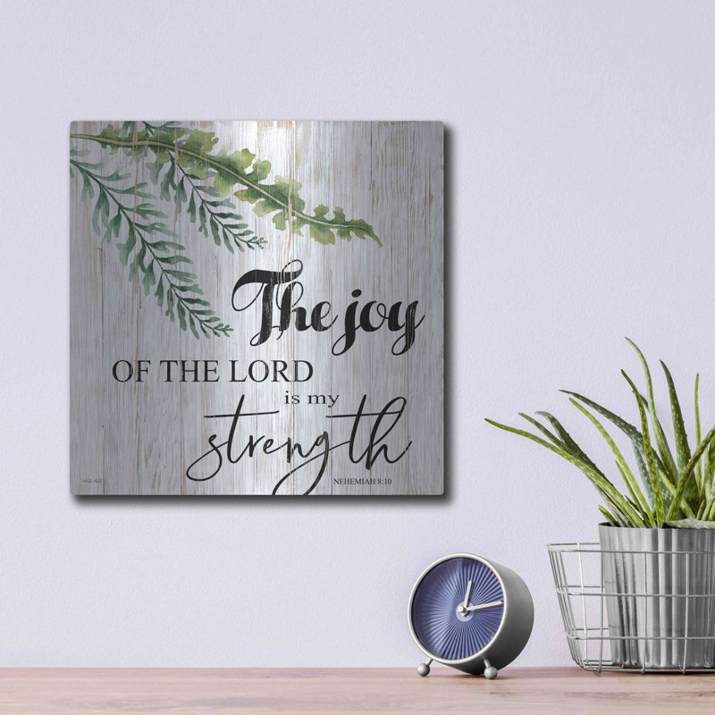 12" x 12" Gray Metal Wall Art with Inspirational Quote