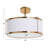 Robert Stevenson Lighting Harrison - Metal Semi-Flush Mount Ceiling Light with Captured Linen Shade-1110652728-1110652729
