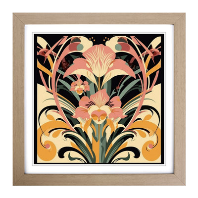 Floral Art Deco Framed Print