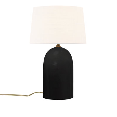 Luminance - Lampe portative haute Kava - Carbone - Noir mat - Blanc