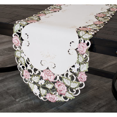 Donzae Pink Rose Table Runner (15"x53")