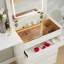 Meuble-lavabo moderne 3-en-1 avec miroir de maquillage