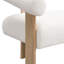 Causeuse ronde avec accoudoirs (beige et naturel)