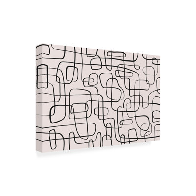 Licio Thin Lines Pattern On Canvas by X1 Brand Print