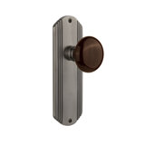 Deco Plate with Brown Porcelain Door Knob
