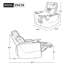 Fauteuil inclinable Power Motion avec port de charge USB, rangement pour bras cachés, 2 porte-gobelets et plateau pivotant à 360 °-1220761492