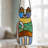 13"H Crazy Cat-Stained Glass Window Panel