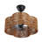 19.7" Scalloped Rattan Ceiling Fan with Remote and Light-399081200