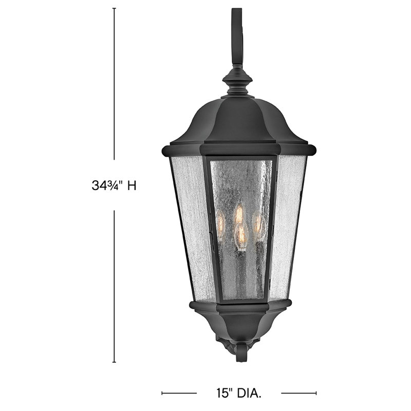 Hinkley Edgewater Outdoor Wall Mount, Black