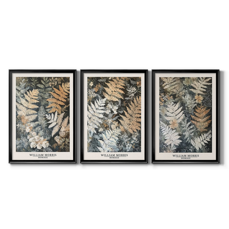 Série sur toile encadrée personnalisée - 3 pièces, H 21 po x l 30 po, Noir