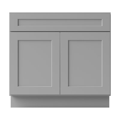 Armoire de salle de bain en bois massif prêt à assembler avec comptoir Shaker - comptoir non inclus