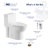 Denbigh 1.1/1.6 GPF Dual Flush Chair Height Elongated Bowl Comfort Height One-Piece Toilet (Seat Included)-94619530