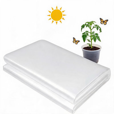 6 Mil Thick Polythene Plastic Sheeting, Plastic Dust Waterproof Sheets, LDPE Garden Grow Polythene Cover Sheets for Gardening Insulation, Building Rubble Protection