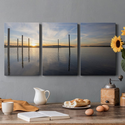 " Bay At Sunset " 3 - Pieces