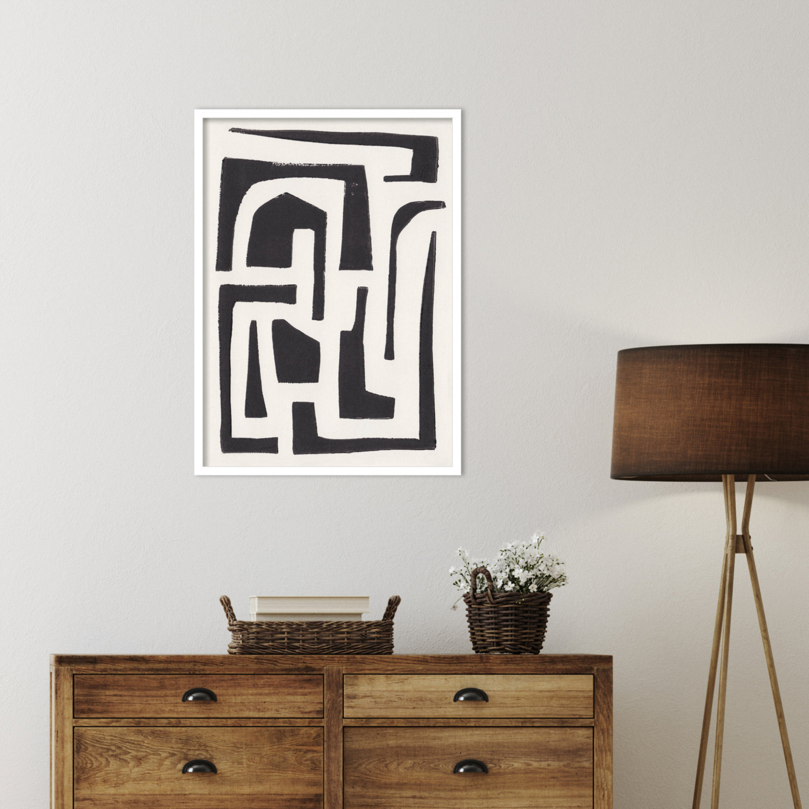Neighborhood Print by Alisa Galitsyna, White, 33" H x 24" W x 1" D