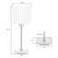 Square Stick Antique Brass Metal Bedside Table Lamp 