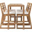 Patio rustique en bois 5 pièces avec assise confortable, résistant aux égratignures et à la décoloration