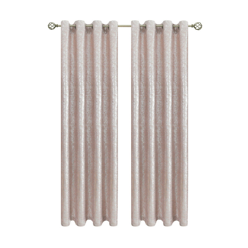 Delrico Blackout Curtain Pair, Rose/Pink