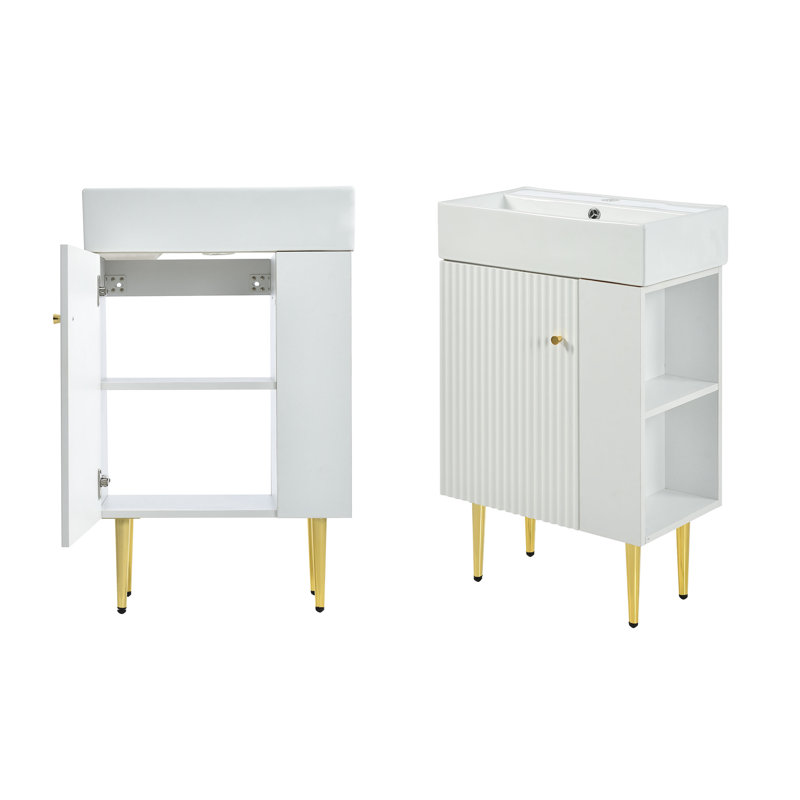 Meuble-lavabo simple 21,6 po avec comptoir Maaikel