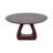 Round Coffee Table with Solid Wood Base, Beautiful Modern Living Room Table, 34"