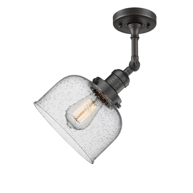 Appliquee à bras 1 lumières bell Adalhard, Bronze huilé
