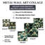 Damask Gold and White Art Decor I - ensemble d'art mural damassé de 5