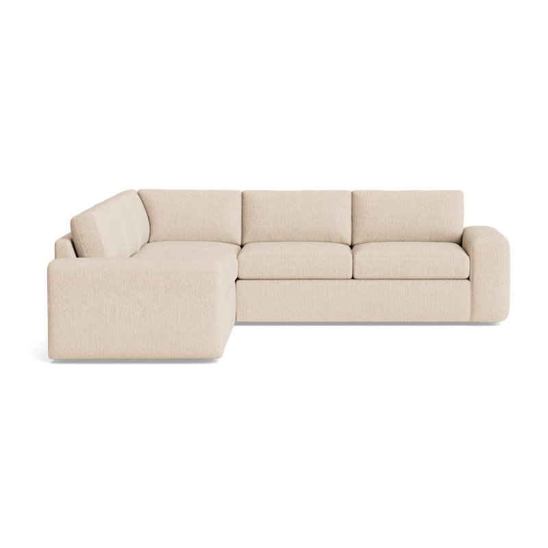 The OG Sectional, Plush Woven - Tan, Left Hand Facing