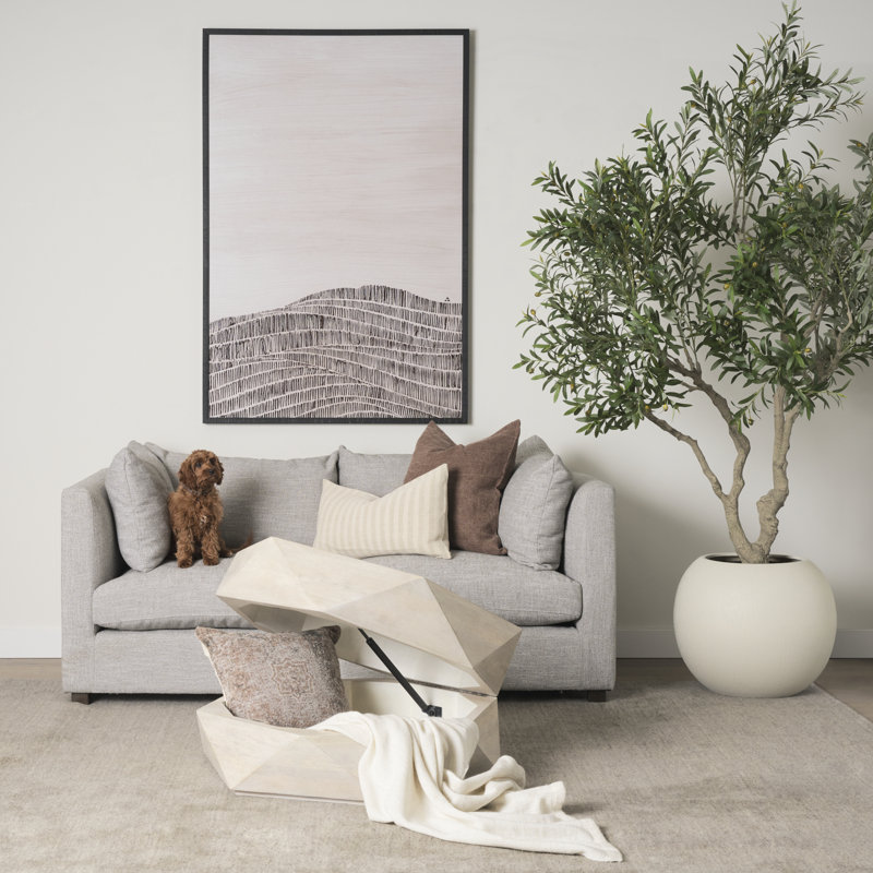 Table basse Malonne, Brun naturel, H 15 po x l 36 po x L 36 po