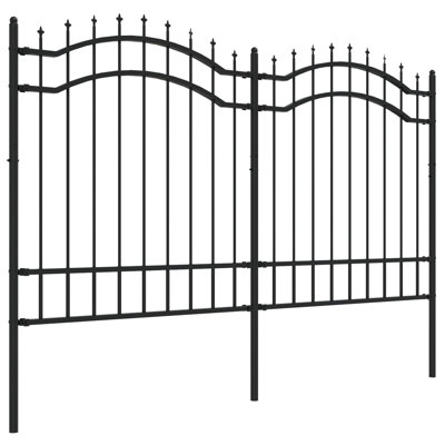 Meyerwood Black Metal Fence Panels Included