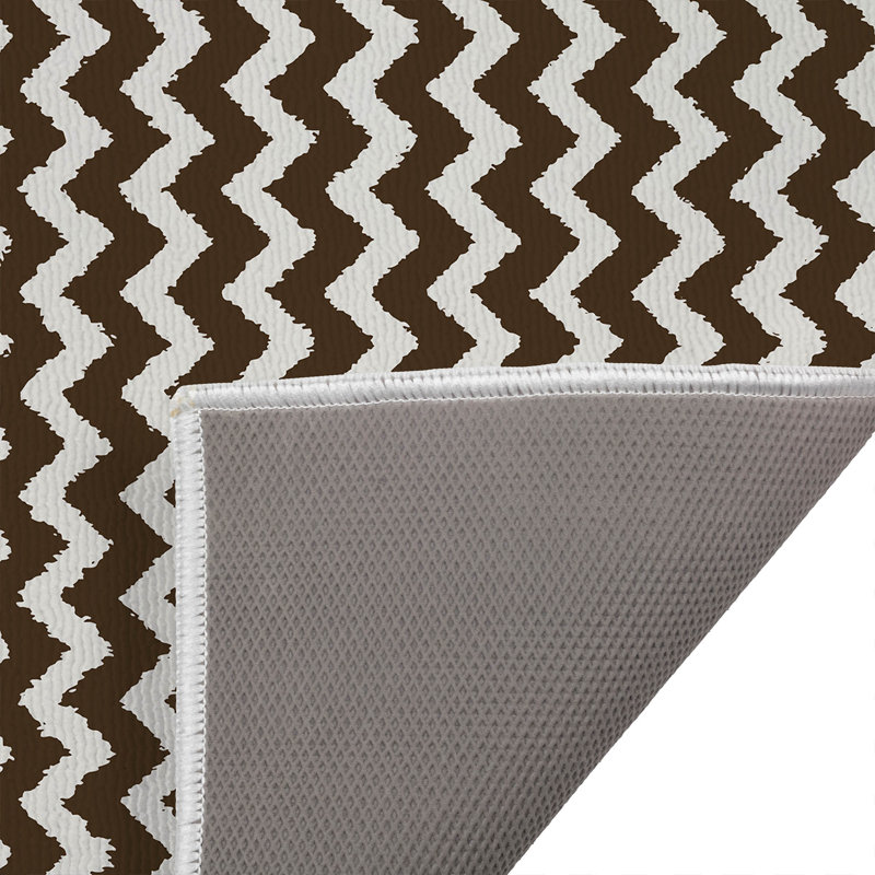 Tapis de toilette Chevy Tribal, 34" W x 21" L, Mocha Brown