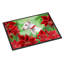 Tapis de porte pour l’extérieur antidérapant bull terrier poinsettas-62990566