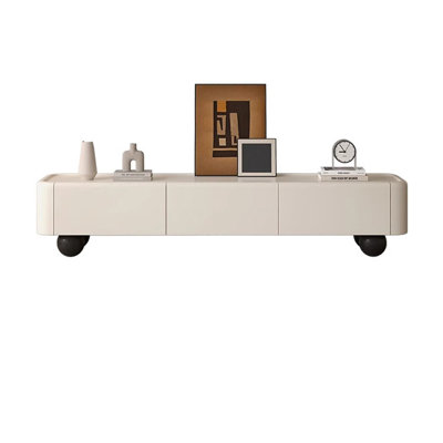 Wood TV Stand with Cabinets & Drawers