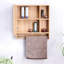 Armoire de salle de bain avec compartiments ouverts et cachés - Répond à divers besoins de rangement Fixation murale adaptée aux environnements humides-1091457836