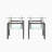 3-Piece Coffee Table,Square Glass Tea Table-90870841