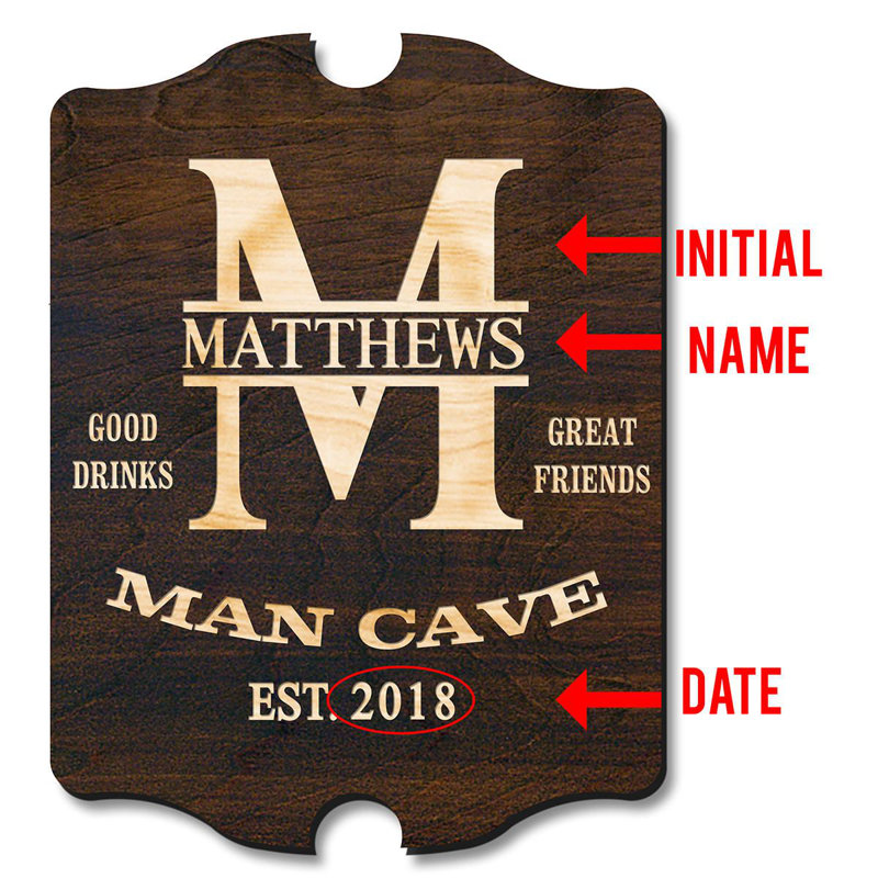 Personalized Pub Sign - Customized Bar Sign, Yes