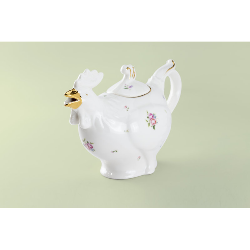Coq 24 oz. Théière en porcelaine