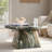 Watterson Modern 31.88"W Marble Concrete Top Round Coffee Table-119400651