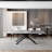 Louina 70.8" to 102.3" Extendable Rectangular Dining Table with Fabric Chairs Dining Set-1003328406-1003328404-1003697969