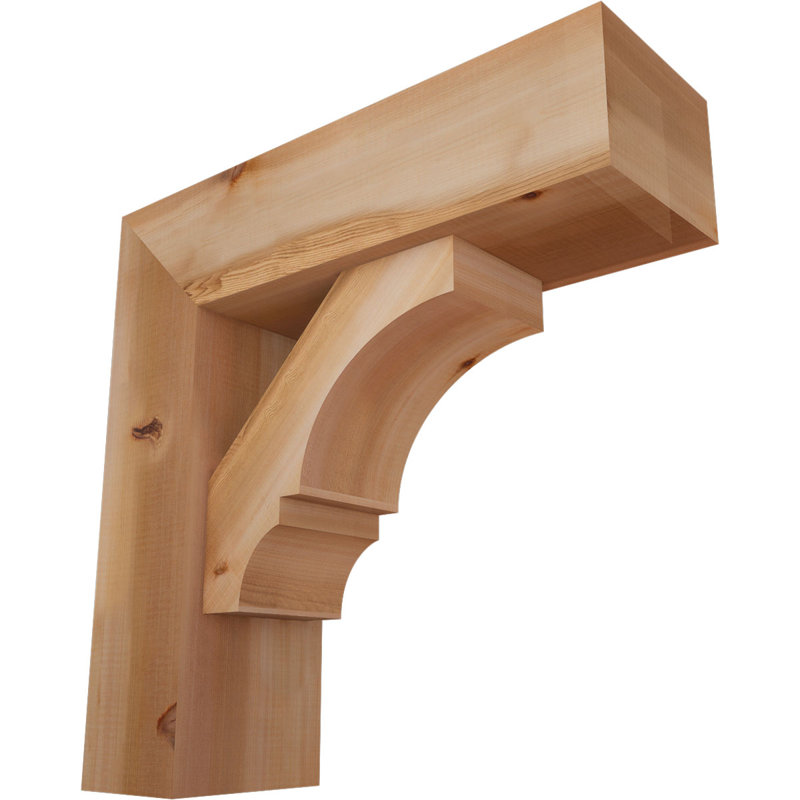 Balboa Block Offset Brace Bracket, 24 x 24, 7 1/2"W Western Red Cedar (Smooth)