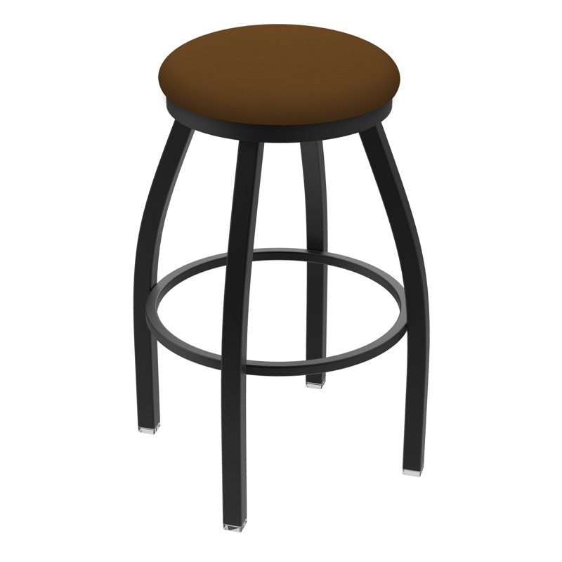 Tabouret pivotant Cragin XL802, Noir froissé, Vinyle - chaume Canter, Tabouret de bar (siège d’une hauteur de 30 po)