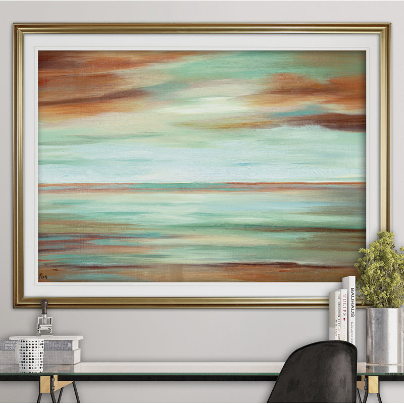 « infiniiste sky », reproduction de peinture à l’acrylique encadrée, Argent, H 30 po x l 40 po x P 1,5 po
