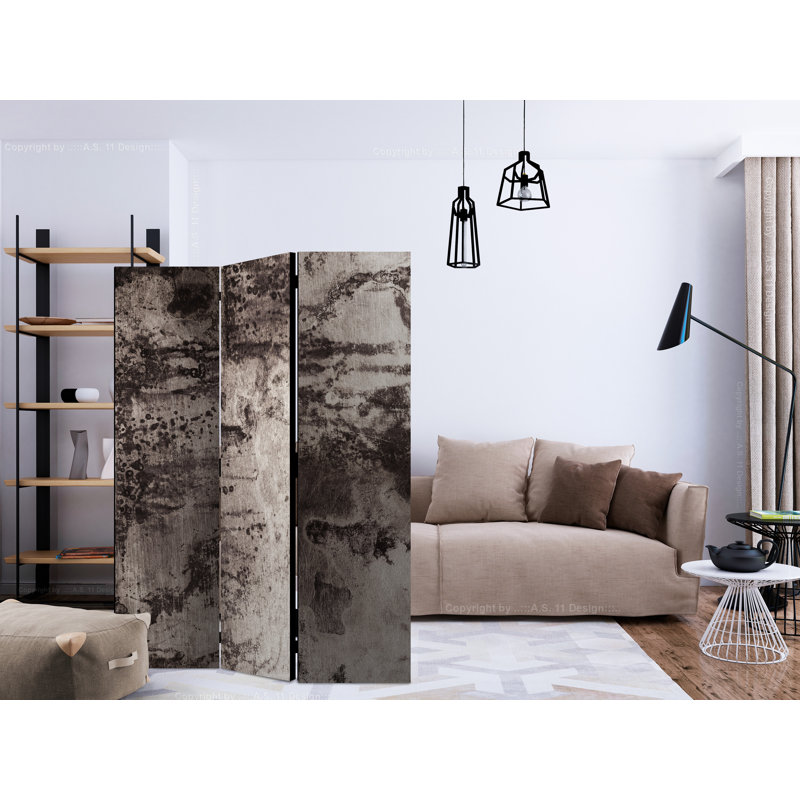 Hafeza 135cm W x 172cm H 3 - Panel Solid Wood Folding Room Divider