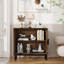 Console d'entrée étroite en bois avec rangement à 2 portes-107173453