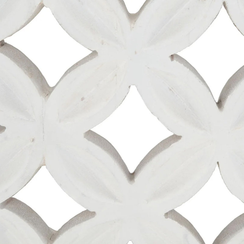 Table basse ronde simple de style américain., Blanc