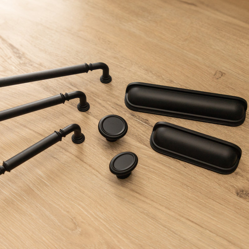 Berkshire Collection Cup Pull - Cabinet Pull - Farmhouse Hardware for Drawers & Cabinets, Matte Black, 3"
