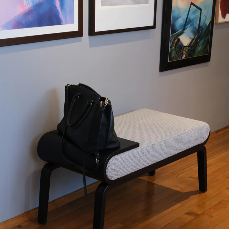 So Upholstered Bench, Light Walnut