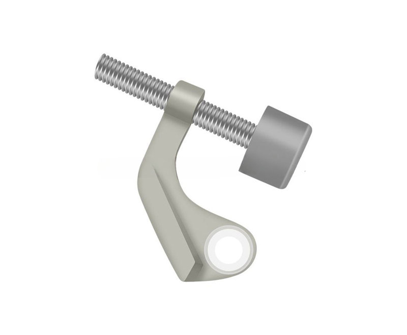 Butoir à charnière Deltana HPS88U15, monté sur charnière pour charnières en acier nickel brossé, H 59 po x l 59 po x P 59 po