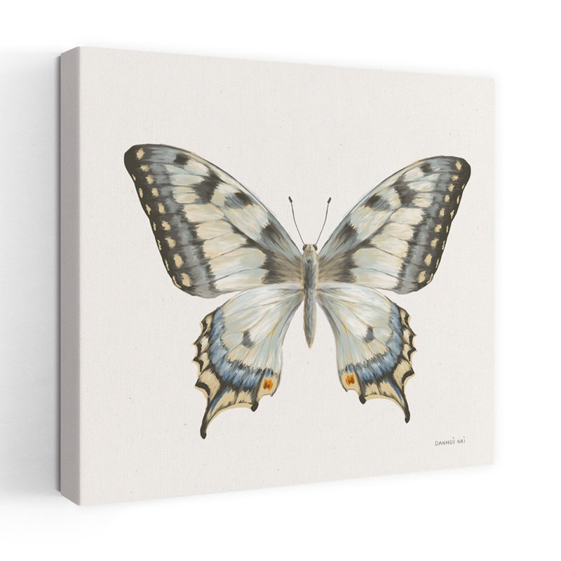 Beetles and Butterflies I Neutral Butterfly Art, H 18 po x l 18 po
