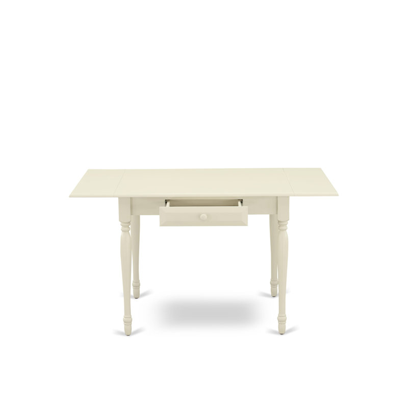 L'ensemble de table de salle à manger moderne 5 pièces contient une table de salle à manger et 4 chaises rembourrées en tissu de polyester vert saule, blanc lin